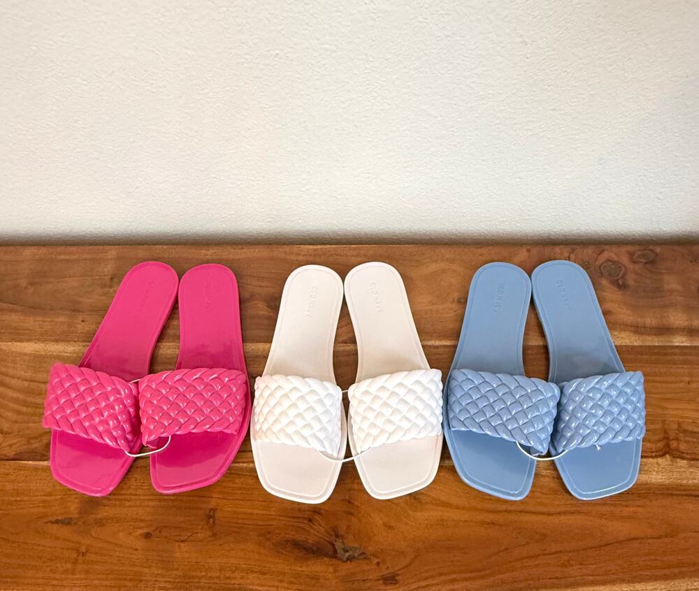Quilted Jelly Slides - Set of 3 Pair NWT